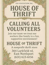House of Thrift flyer