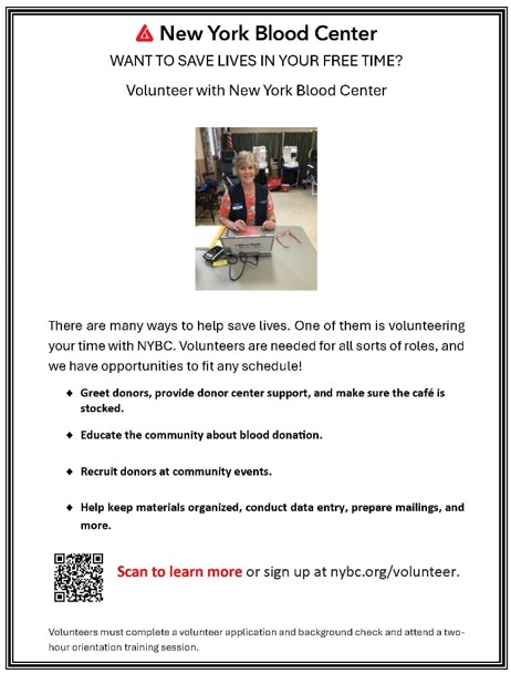 New York Blood Center information