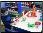 Kid at a table